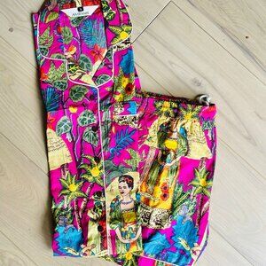 BRAND NEW Pink Frida khalo Pj Set Cotton Pajama Set Comfortable Nightwear Pj Set